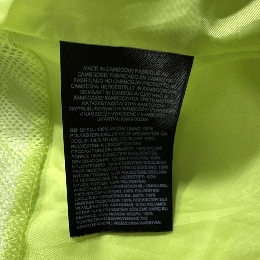 The North Face Mens DryVent Windbreaker Jacket Neon Lime Green Gray Small